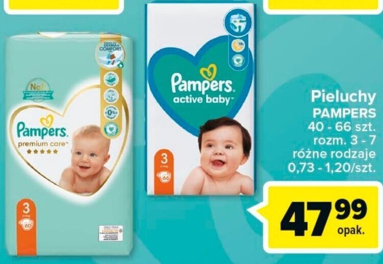 carrefour pieluchy pampers promocja