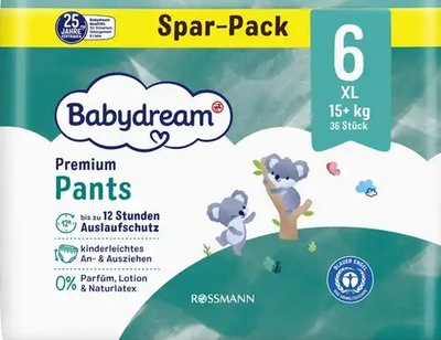 rossmann babydream pieluchomajtki 6 cm