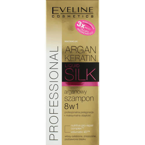 eveline argan keratin liquid silk szampon do włosów 8w1