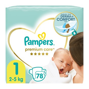 pampers premium care 1 2-5kg 88 szt