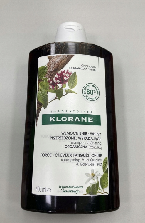 klorane szampon na bazie wyciągu z chininy 400 ml