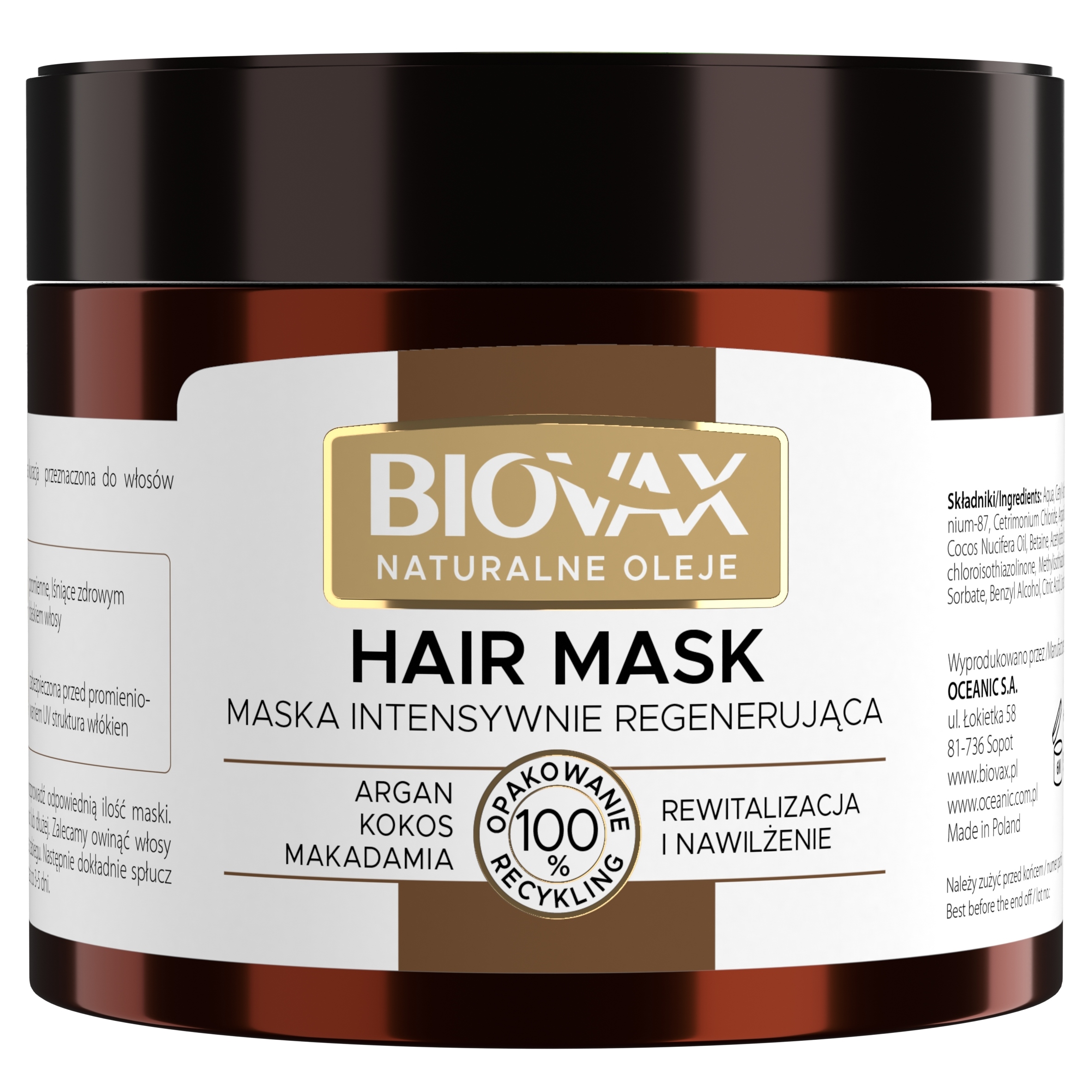 biovax maska intensywnie regenerująca do włosów suchych i zniszczonych