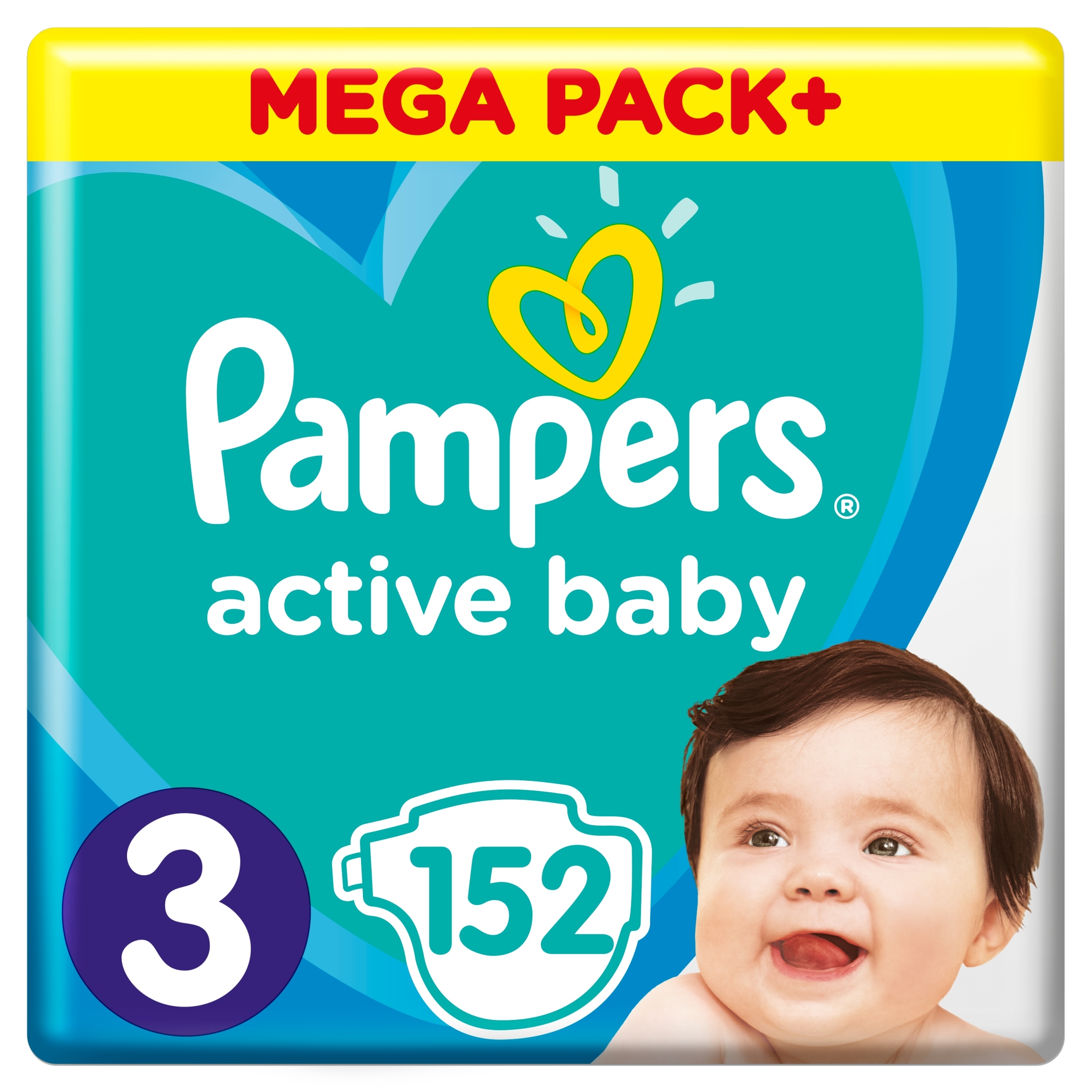 pampers 3 active baby 152 szt