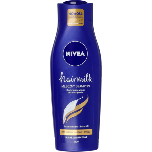 nivea hairmilk szampon pielęgnujący do włosów o strukturze grubej