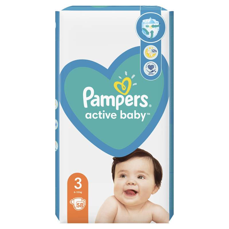 pampers activ baby 6-10 kg 58 szt