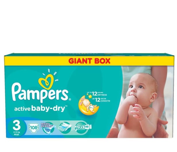 pampers active baby 108 szt