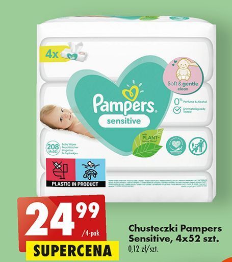 chusteczki nawilżające pampers sensitive biedronka