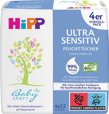 hipp chusteczki nawilżane ultra sensitive