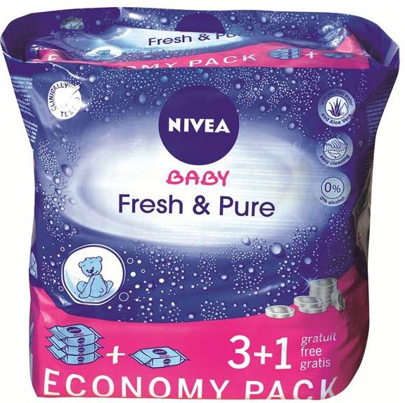 nivea baby chusteczki nawilżane pure&fresh