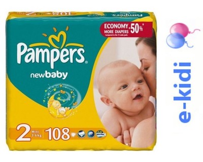 pampers new baby-dry pieluchy 2 mini 100szt