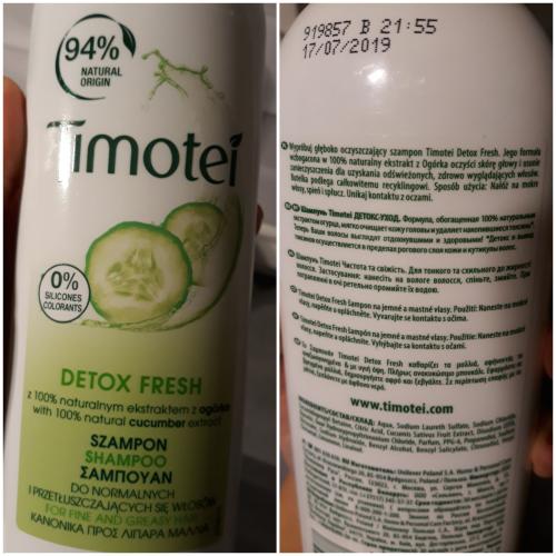 timotei szampon detox i swiezosc skład