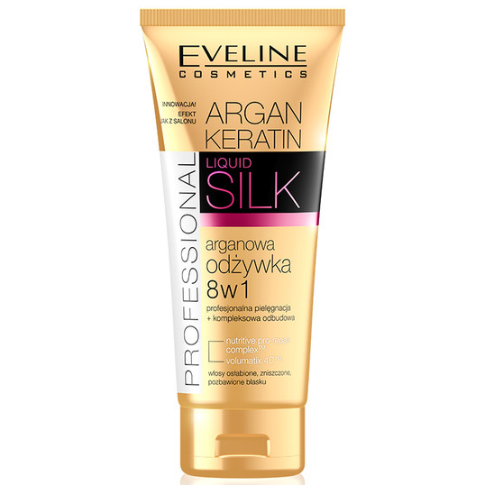 eveline argan keratin liquid silk szampon do włosów 8w1