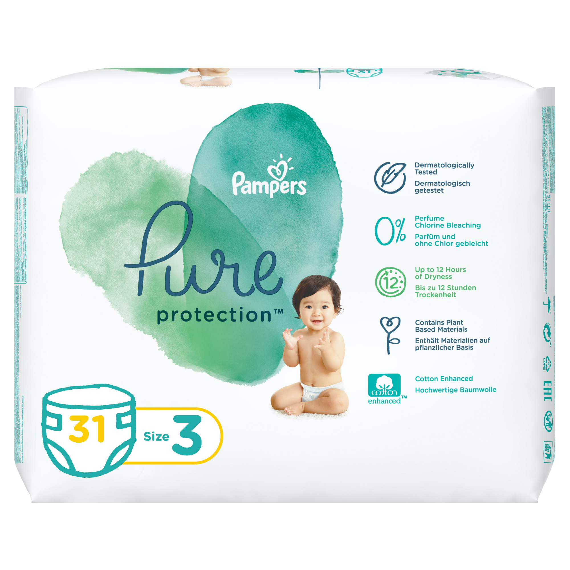 pampers pure 3 cena