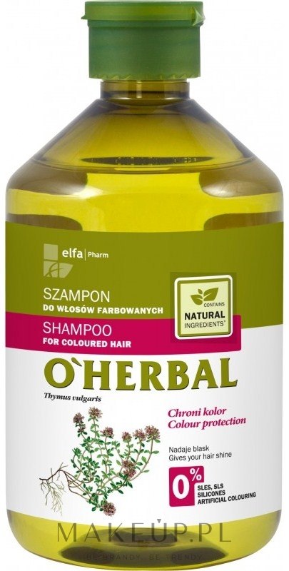szampon z ekstraktem z macierzanki tymianku do włosów farbowanych
