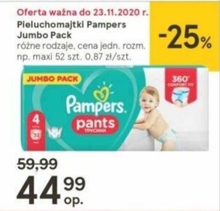 pieluchomajtki pampers tesco