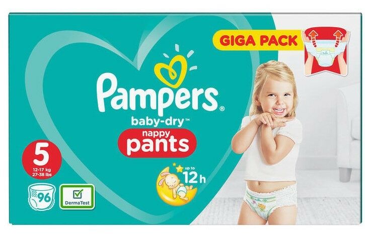 pampers pieluchy baby dry nappy pants size 5