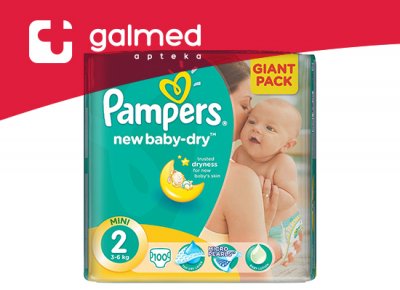 pampers new baby-dry pieluchy 2 mini 100szt