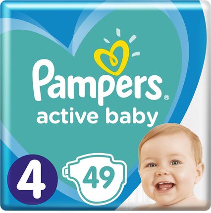 pampers active baby-dry 4 maxi 49 sztuk