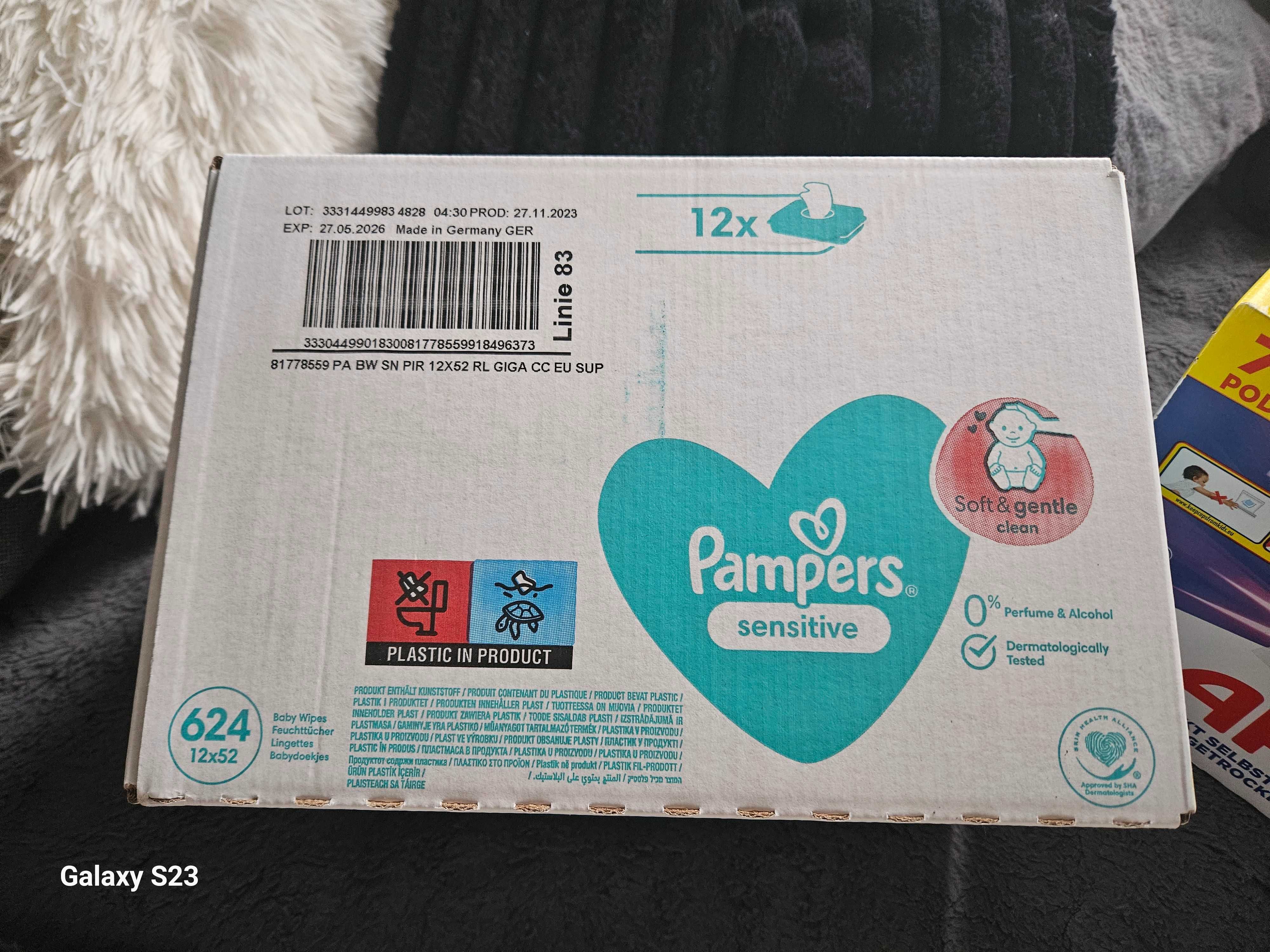 pampers etykieta