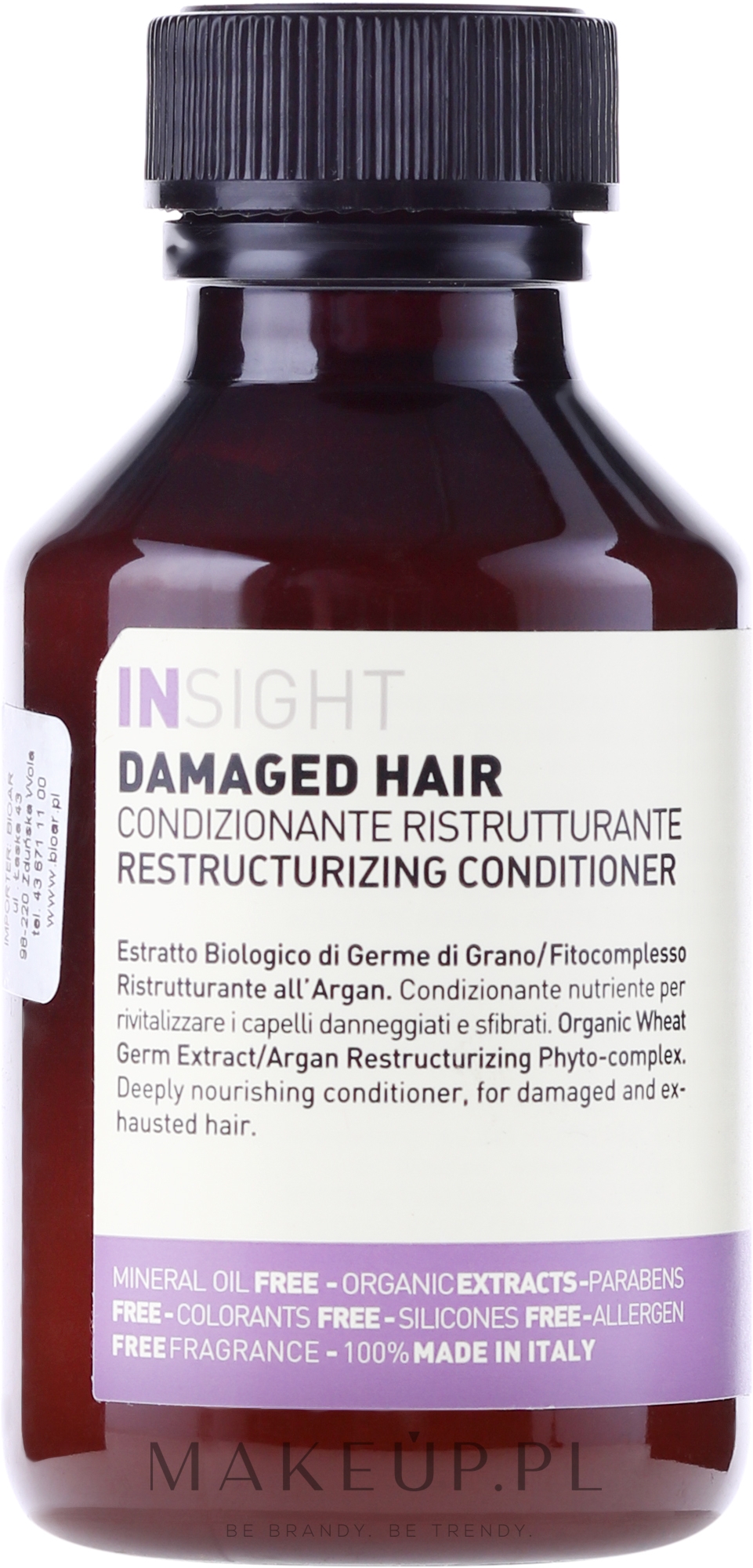 nsight damaged hair odżywka odbudowująca do włosów 100ml