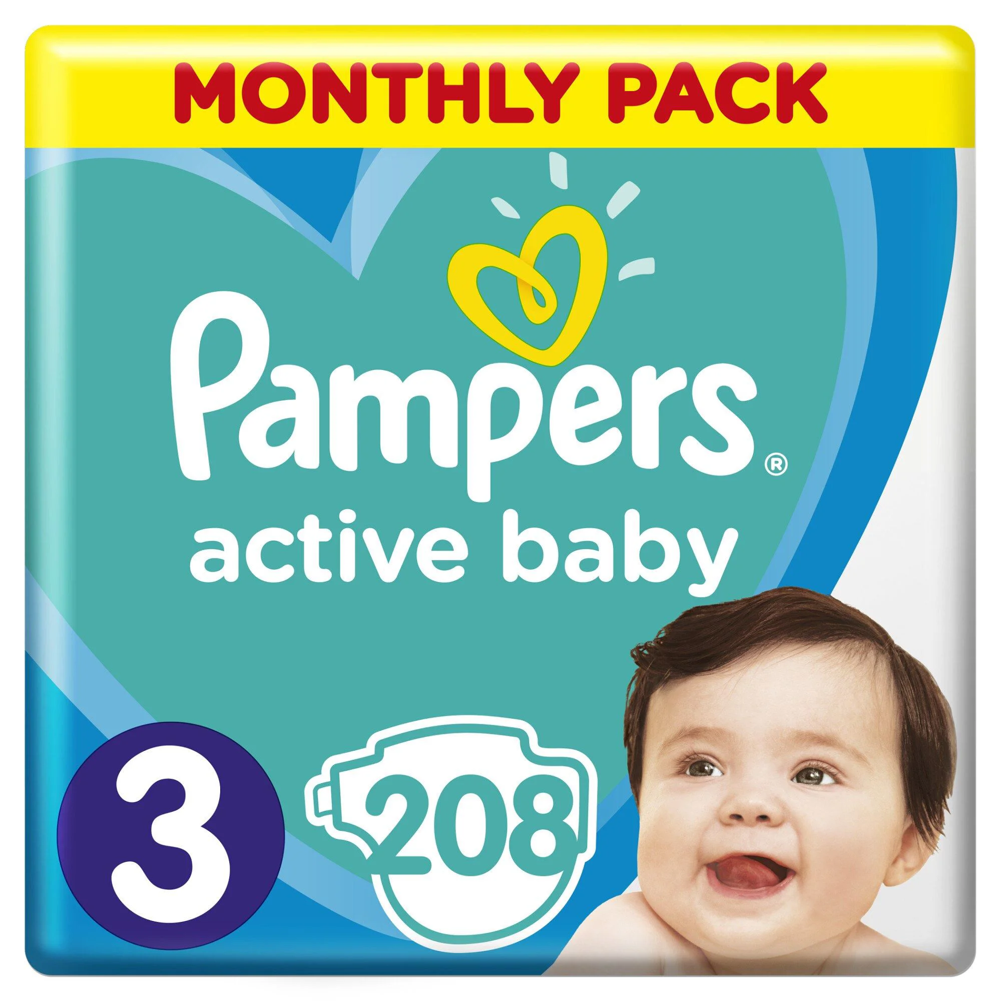 pampers nr 3 208 bucati