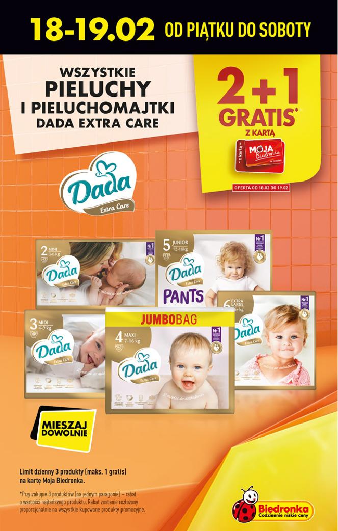 biedronka oferta pieluchy dada