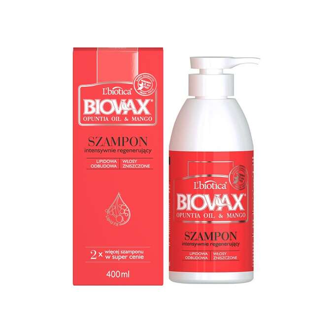 biovax opuntia oil & mango szampon 400ml