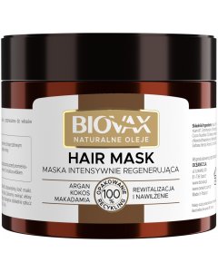 biovax szampon naturalne oleje argan makadamia i kokos