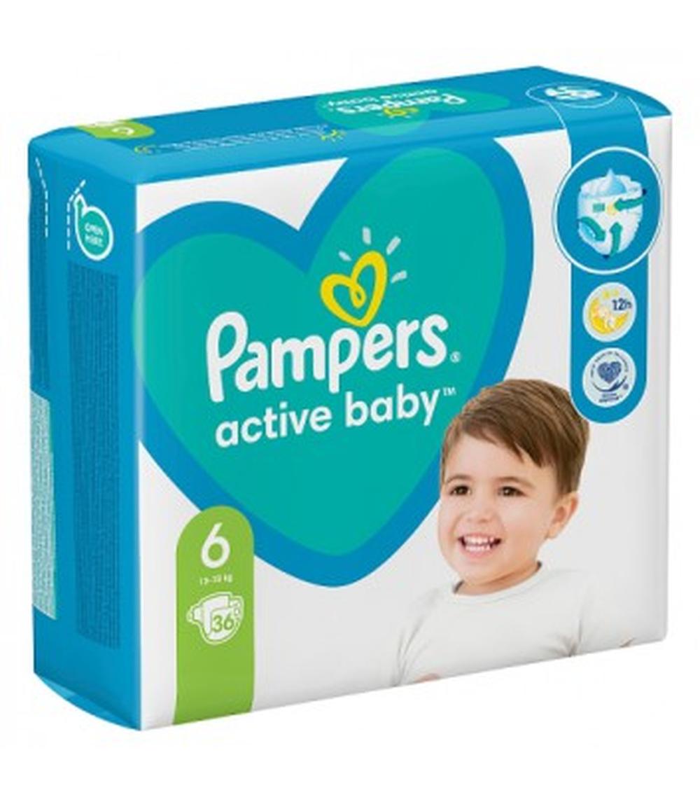 pampers active baby dry pieluchy rozmiar 6 36 sztuk