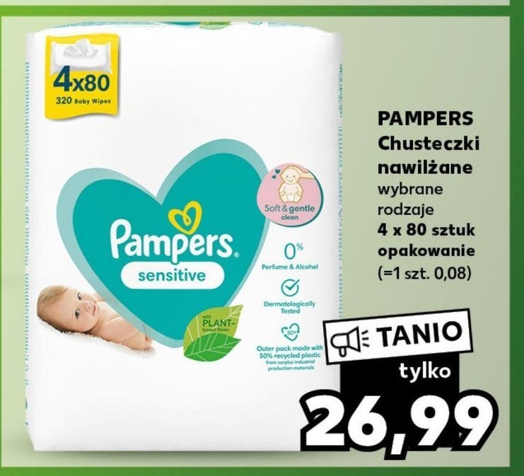 chusteczki nawilżające pampers sensitive biedronka