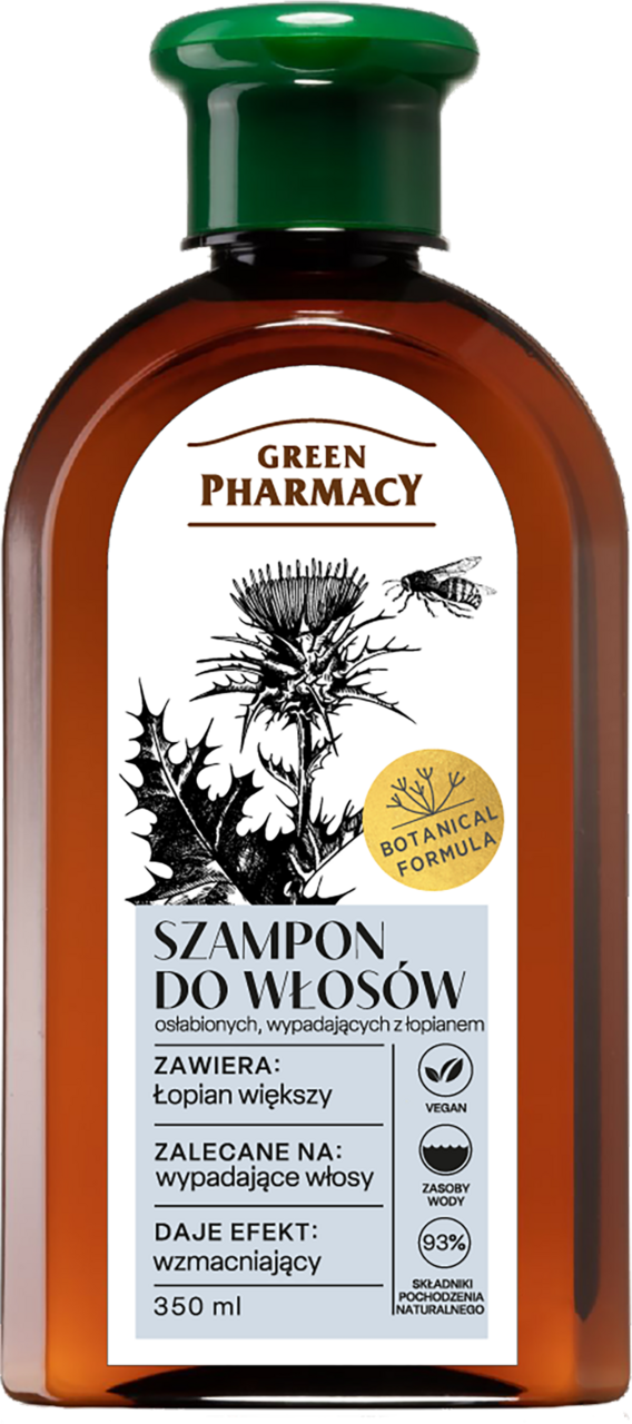 green pharmacy szampon przeciw wypadaniu łopian