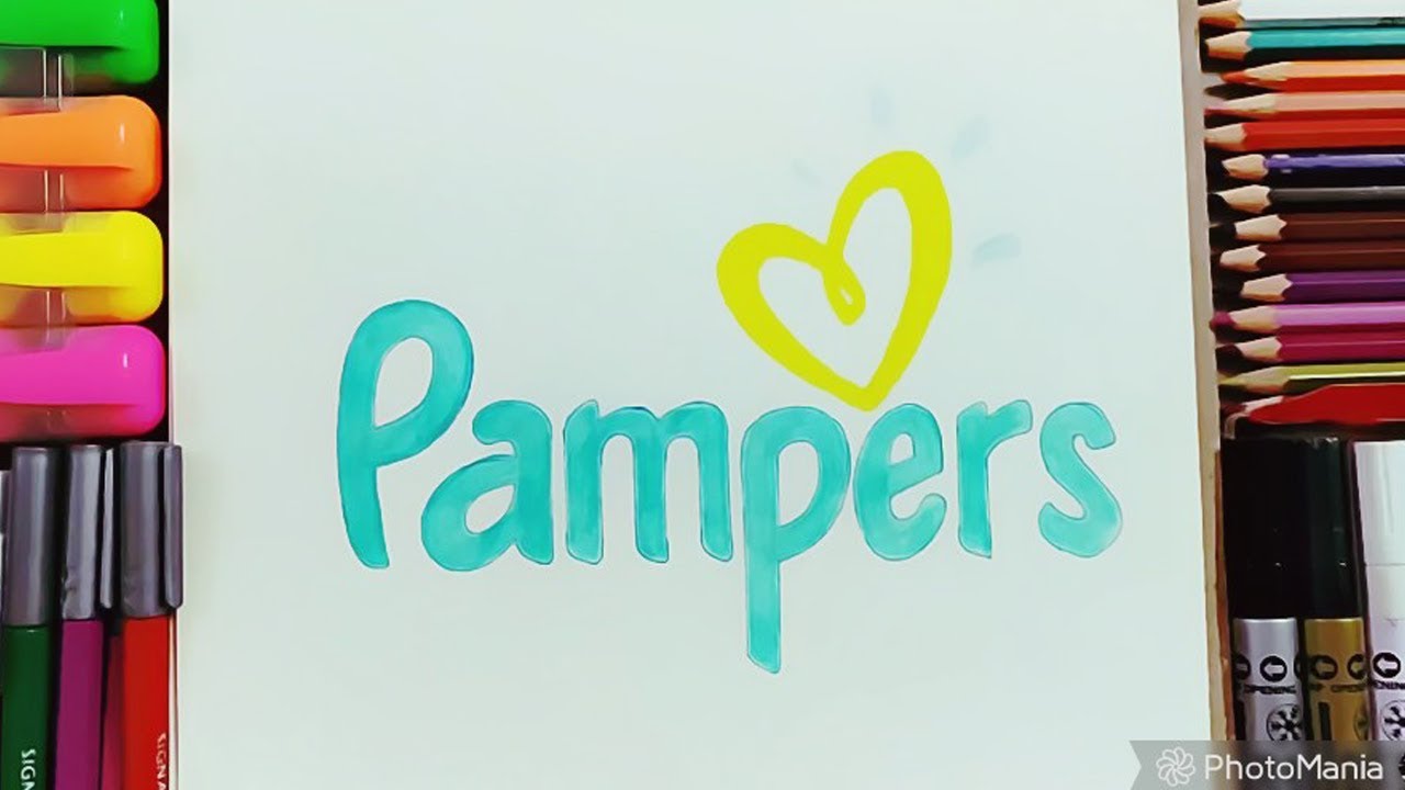 how to draw a pampers logo