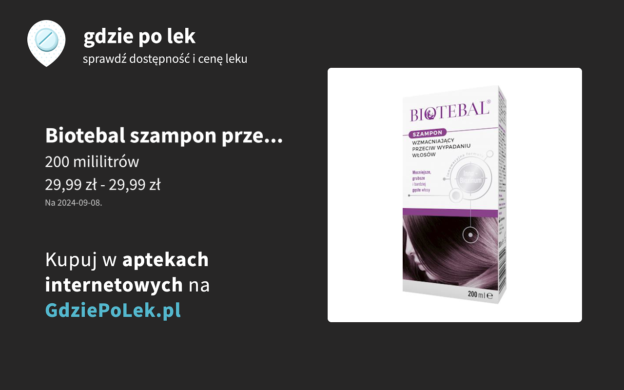 ile kosztuje szampon biotebal w aptece