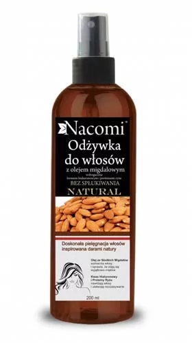 nacomi odżywka do włosów z olejem migdałowym i proteinami ryżu