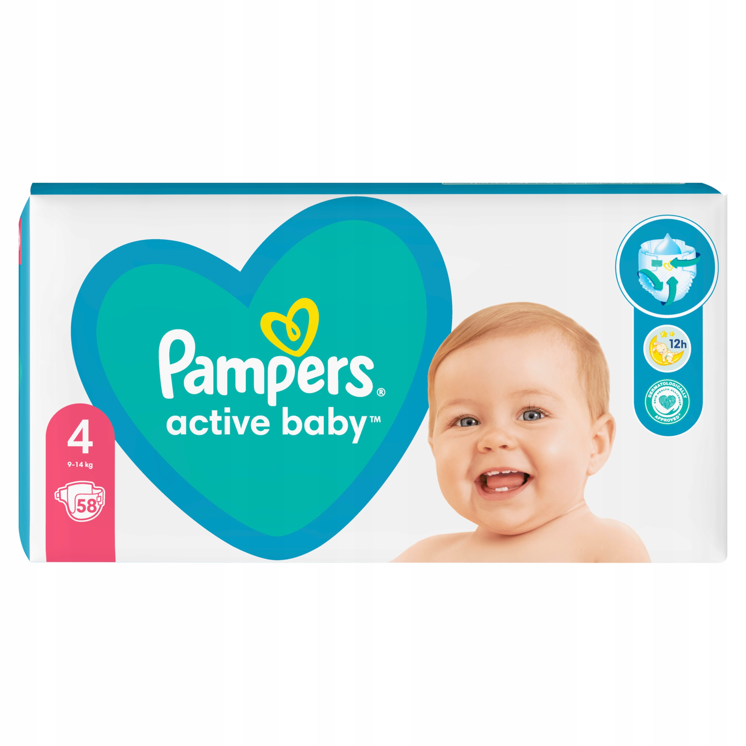 pampers active baby 4 58 szt