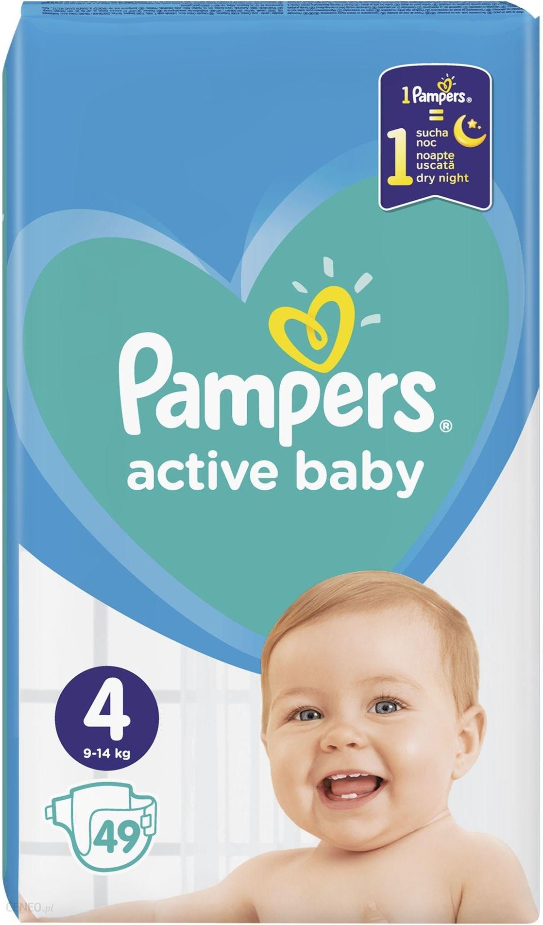 pampers active baby-dry 4 maxi 49 sztuk