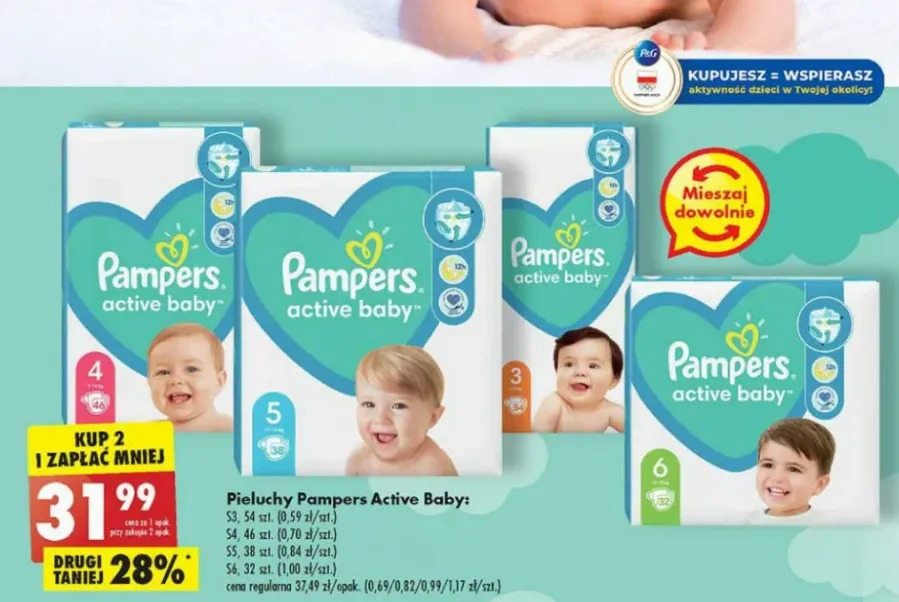 pampers biedronka 54 99