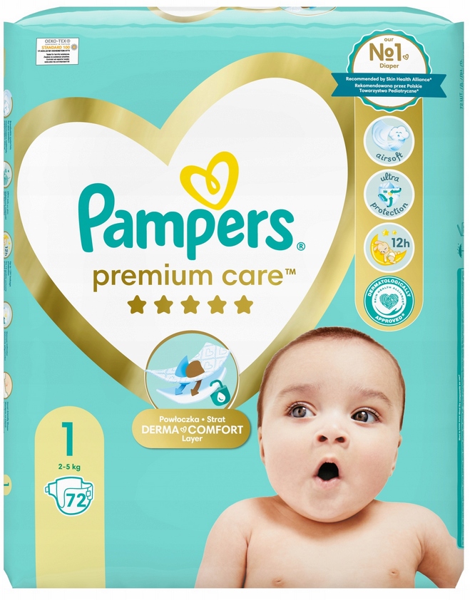 pampers premium care 1 pieluszki pieluchy 78 szt