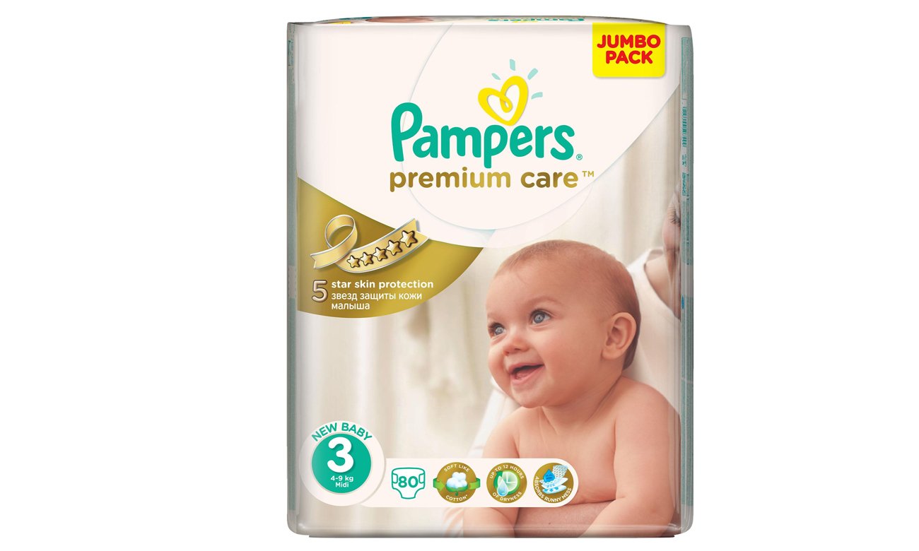 pampers premium care newborn 1 3-6kg 80szt