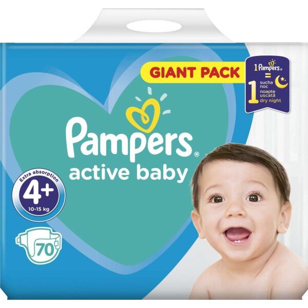 pieluszki pampers active dry 4+